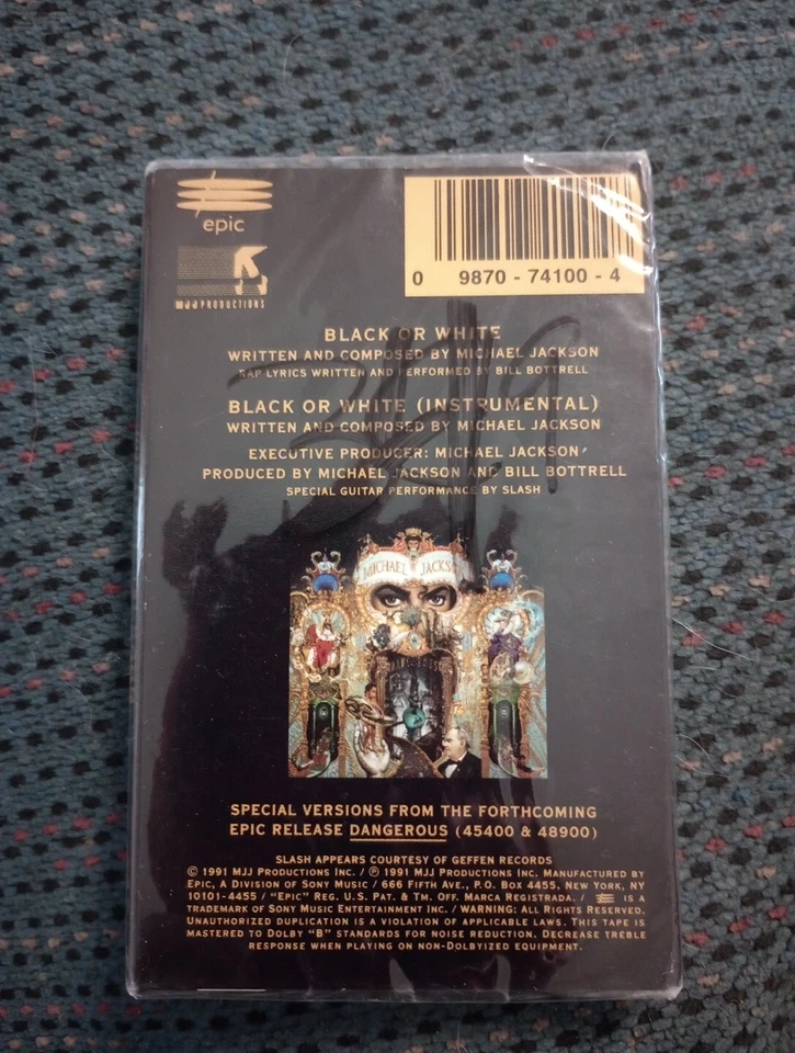 Michael Jackson - Black Or White Cassette Single SEALED  - Image 2 of 2