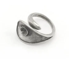  Adjustable Ring Bezel  Antique Silver Plated Brass 8US size 2102