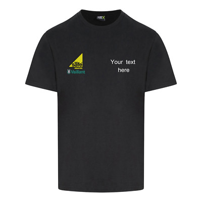 Gas Safe Vaillant Klempner Kessel Monteur Arbeitskleidung, besticktes T-Shirt