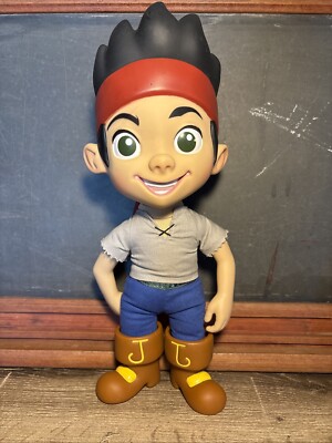 Disney Talking Jake Never Land Pirate 13'' 19 Phrases Talks Doll Works A6