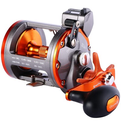 conventional fishing reel line Sougayilang Line Counter Trolling Reel Conventional Level Wind Fishing Reel  R