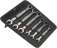 Wera Tools Joker Set 6 pc Combo Wrench Set Double-Hex Geometry Brushed Finish