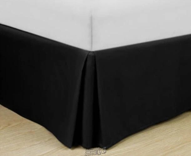 Easy Fit Basic Pleated Bedskirt Black California King eBay