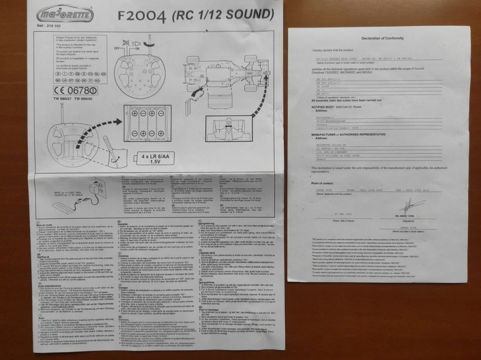 FERRARI F 2004 Radiocomandata Majorette 40MHz Mitica Formula 1 di Schumacher - Immagine 4 di 4