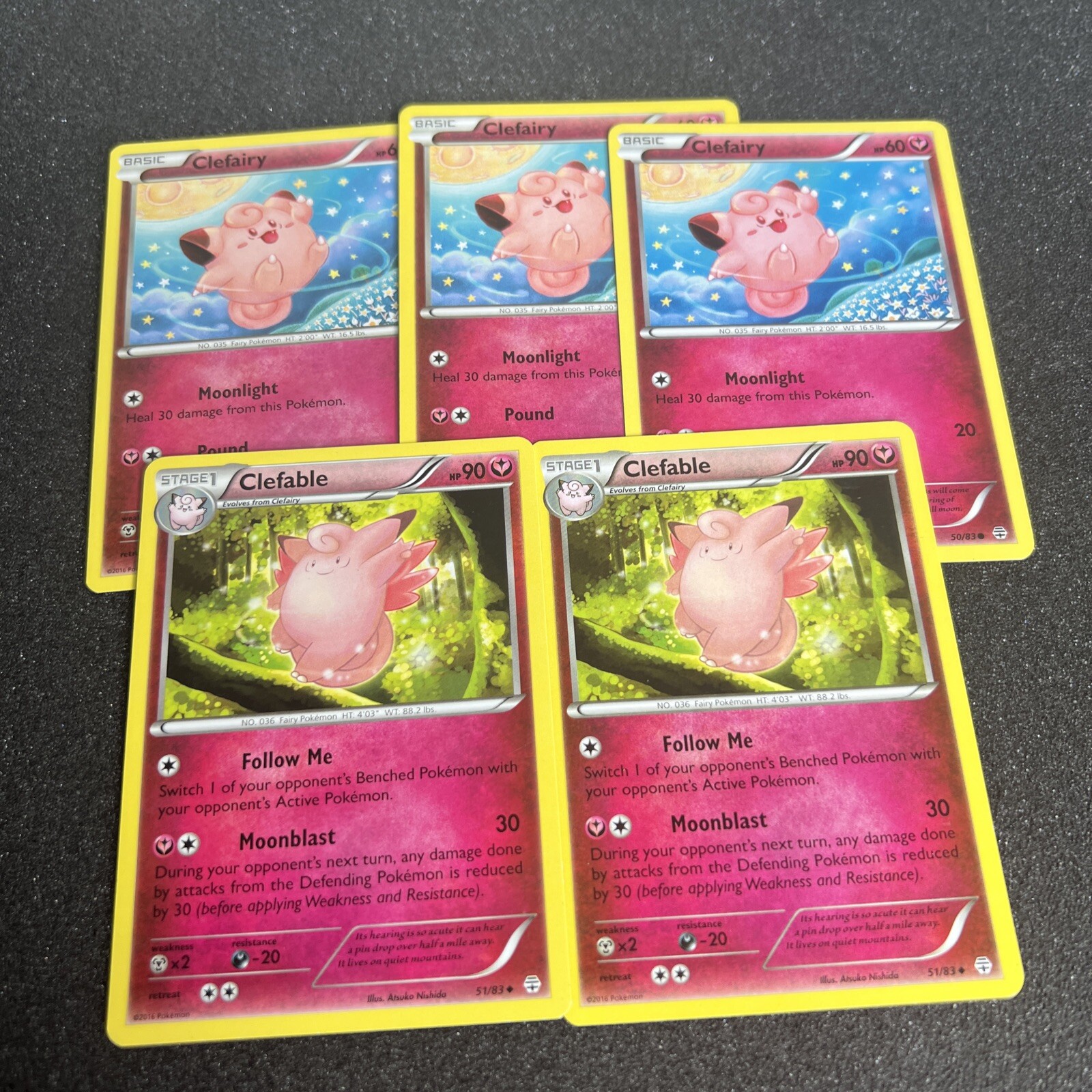 Clefairy 50/83 Clefable 51/83 Generations Pokemon Card Non-Holo 5