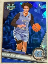 2023-24 Bowman Chrome U Sapphire Zayden High 1st #93 North Carolina University