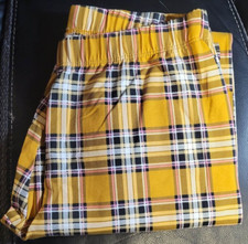 NOBO/NO BOUNDARIES JUNIOR S 3-5 BLACK/YELLOW/WHITE PLAID ANKLE LEGGINGS NWT