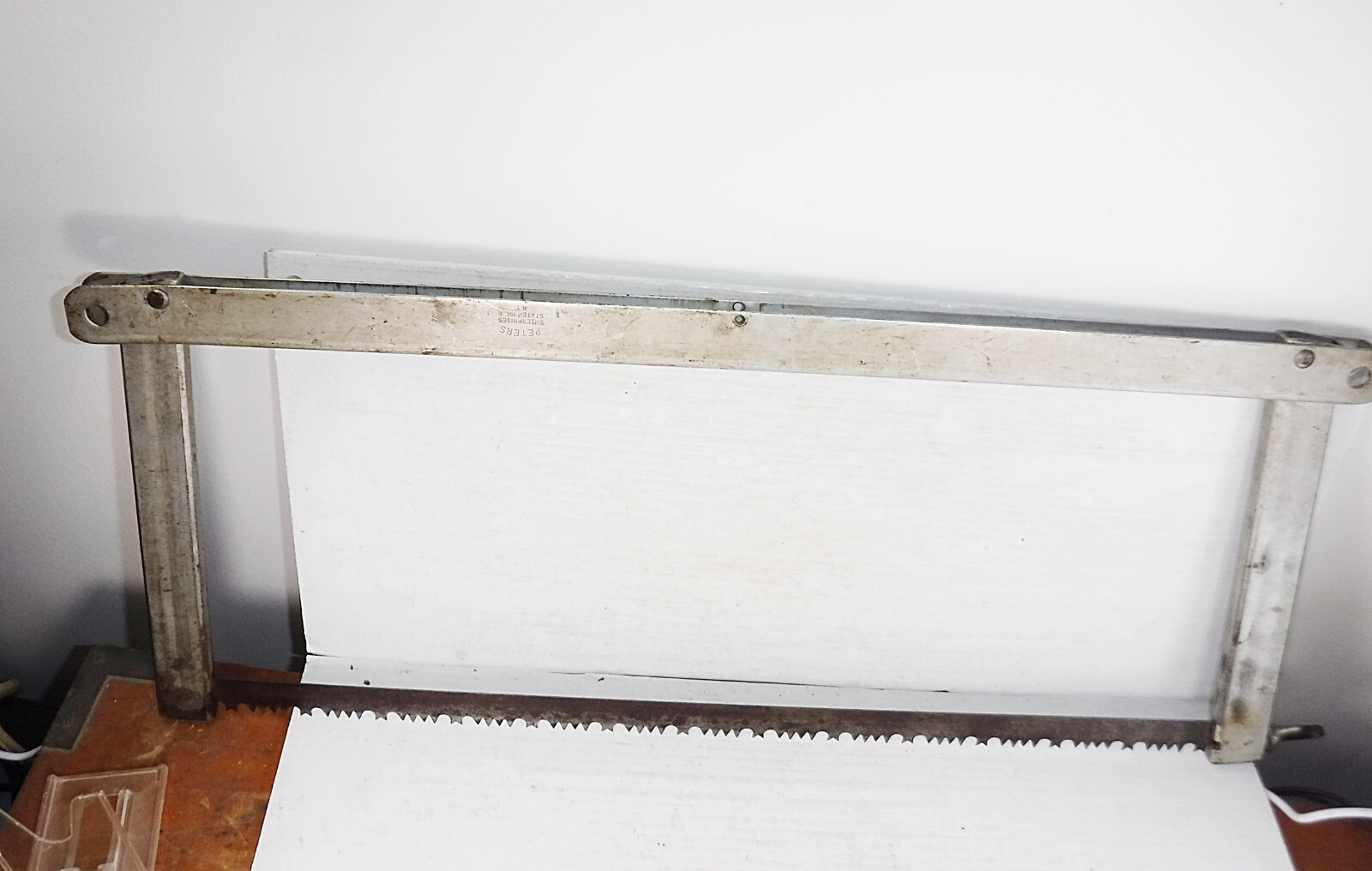 Early 1950s Peters Enterprises Folding  Portable camp saw Staten Island NY