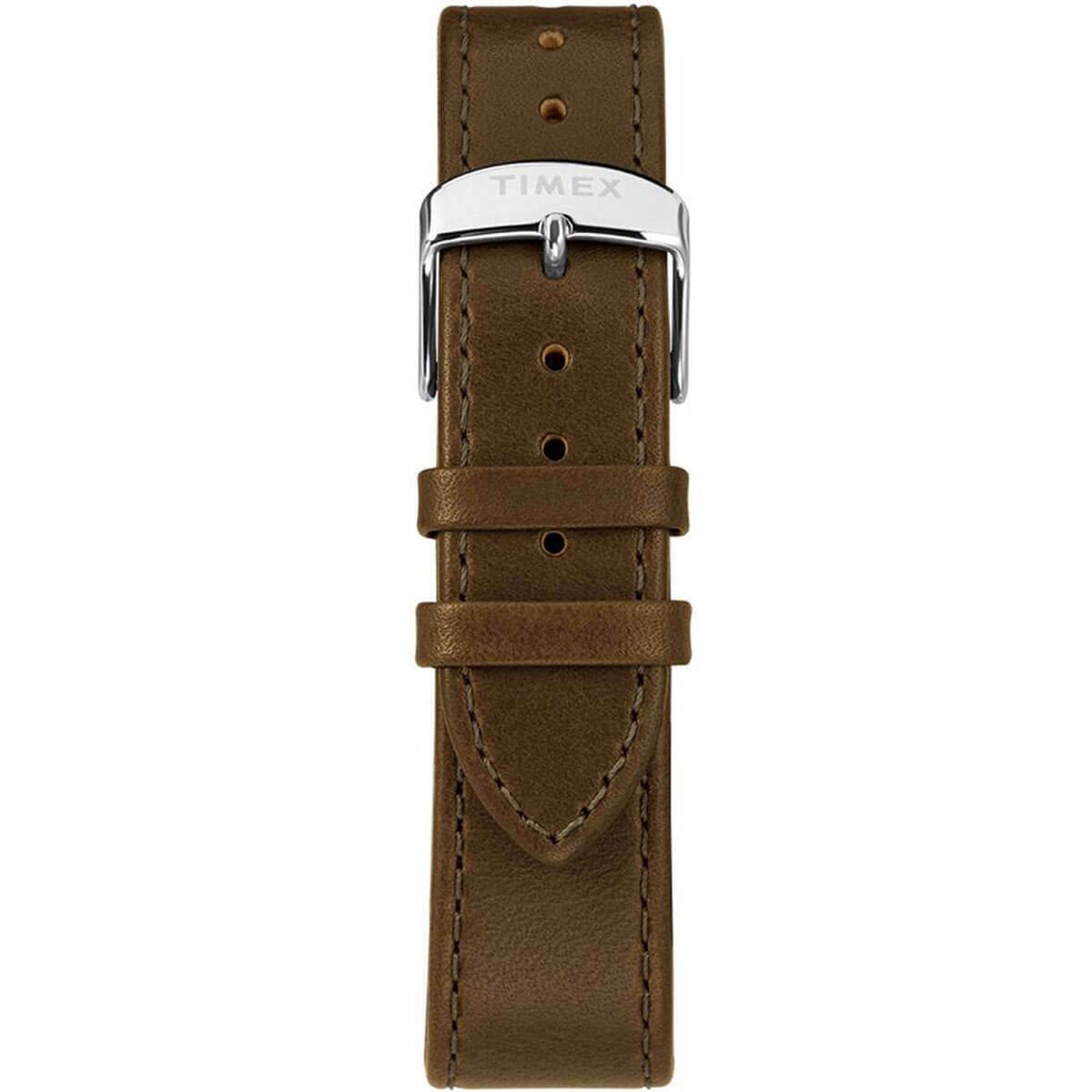 Timex Men's Watch Standard Quartz Grey Dial Green Leather Strap 