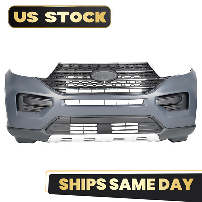 Front Bumper Grille Assembly Kit Without Fog Light For 2020-2023 Ford Explorer
