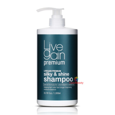LIVEGAIN PREMIUM silky & shine shampoo 1000ml for colored/perm-waved hair