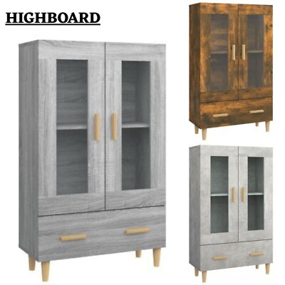 Highboard Aufbewahrungsschrank Beistellschrank Vitrine Sideboard Ingenieurholz vidaXL