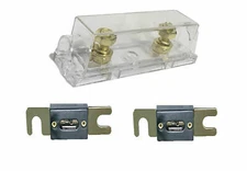 IMC Audio ANL Fuse Holder with (2) 250 Amp Gold Wafer Fuse Fits 0/2/4 Gauge Wire