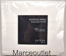 Hudson Park Collection 680 Thread Count Supima Cotton KING Sheet Set White
