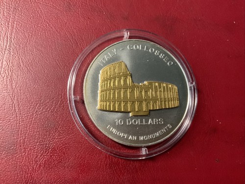 Nauru 10 Dollars Skulpturmünze 2004 Silber PP/st/teilvergoldet-Italien