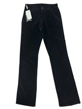 Versace Collection Black Stretch Cotton Pants Women Size 29 Designer Italy New