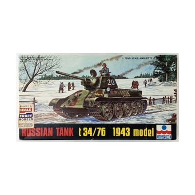 ESCI Historical Plastic 1/72 Russian Tank T34/76 (1943 Model) SW (VG+/New)