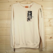 Image of Alpha Industries X-Fit Sweat Mens Small Jet Stream White Sweatshirt Jumper NEW
