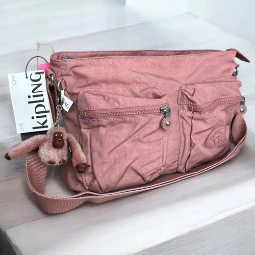 Kipling Nylon Corralie Shoulder Bag Convertible Crossbody Bag (MSRP $119) * Rose