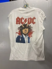 Vintage 1980 AC/DC Highway To Hell-Angus T-shirt Size Xl White Single Stitch
