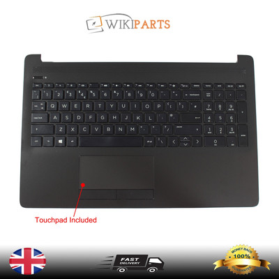 Ersetzen Sie für HP 15-DA1065NE 15-DA1065NS Handauflage mit Touchpad UK Tastatur schwarz
