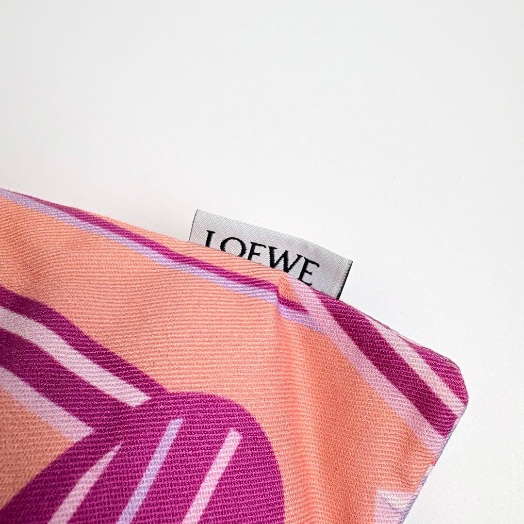 LOEWE Paula's Ibiza Cotton Drawstring Pouch Pink Casual Bag Authentic Rare image 8