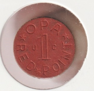 1944 US WWII OPA Red Ration Token UC Collectible WW2 Collection Old War Coin USA