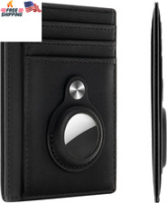 Slim Minimalist Front Pocket AirTag Wallet RFID Blocking Card Holder