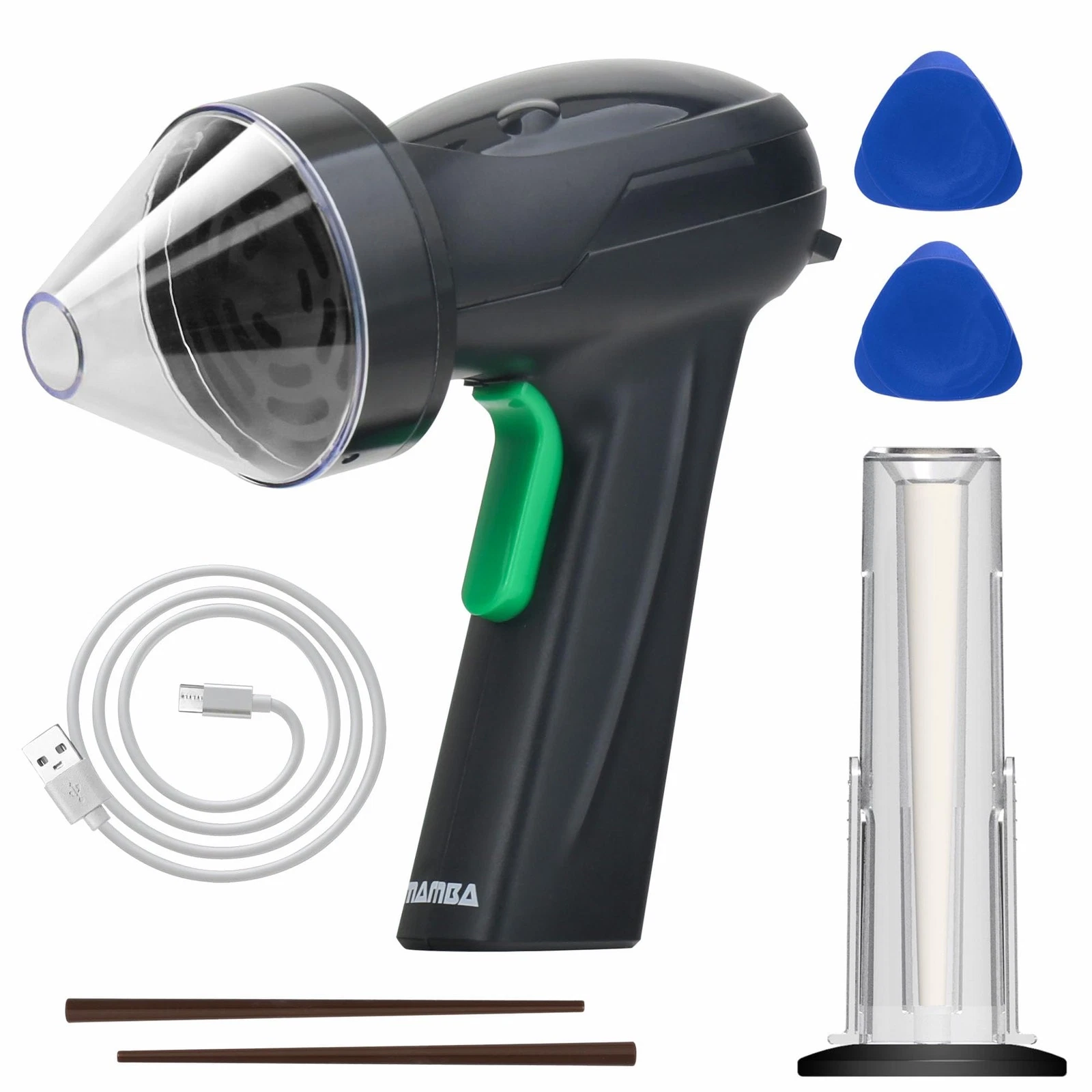 Grinder Spice USB Rechargeable Large Capacity Herb Mill Black Electric Mamba