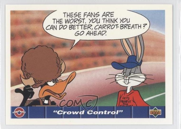 1992 Upper Deck Comic Ball IV Thing Daffy Duck Bugs Bunny Crowd Control #106 0b6