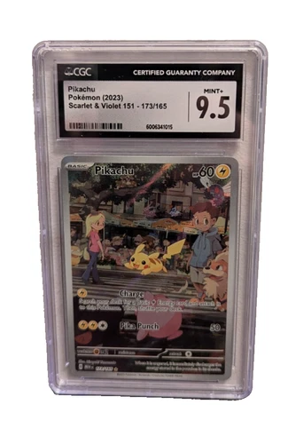 Pokémon 2023 SV 151 PIKACHU ILLUSTRATION RARE 173/165 CGC 9.5 Mint+