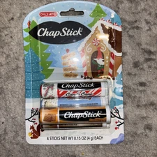 Chapstick GingerBread Holiday Graham Cracker Candy Cane Vanilla Icing Chocolate