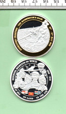 2012 THE DAMBUSTERS RAID 1943 GOLD & SILVER PLATED B.M. PROOF MEDALLION (566)