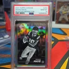 Topps 2024 Chrome Drake Maye Patriots #203 Negative Refractor Rookie PSA 10