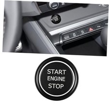 Car Push Start Button Cover, Ignition Switch Button, Engine Push Start Black