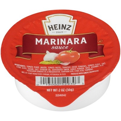 Heinz Marinara Sauce 2 Ounce Single Serve Cups 60 Count Italian Flavor