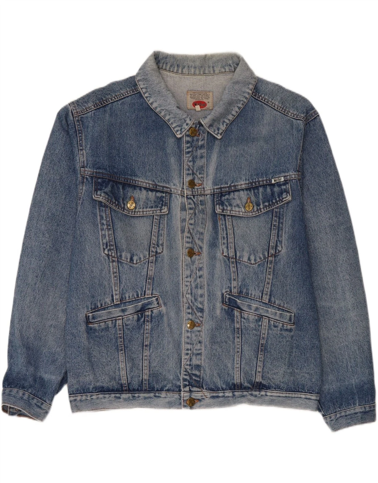 WITBOY Mens Denim Jacket UK 42 XL Blue CD10