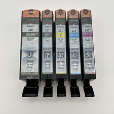 Canon 280 281 Ink Cartridge BK CMY Set of 5 NEW OEM Sealed Setup Ink PGI-280