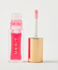 MERIT Shade Slick Lip Oil – Les Deux 7ml | Hydrating Tinted Lip Oil | New