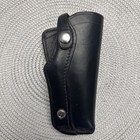 Vintage Bucheimer LA CALIF CLARK Made COMBAT B13A-14 RH Black Leather HOLSTER — photo 1