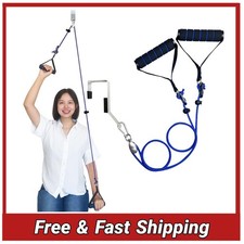 Shoulder Pulley for Physical Therapy Over the Door Rehab Exerciser Pulleys Blue