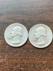 1957 P AND D Washington silver quarter extra fine coins + silver surprise