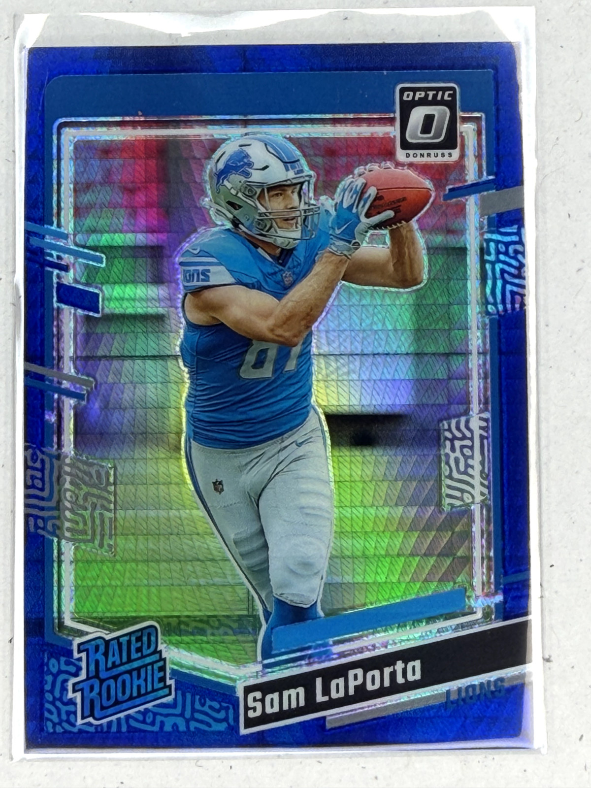 2023 Panini Donruss Optic - Rated Rookie Sam LaPorta #237 Blue Scope Prizm (RC)