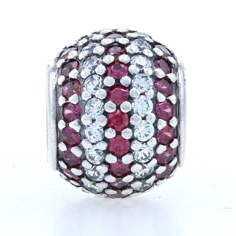 Nuovo PANDORA Nautico a Pavé Luci Ciondolo - Sterling Argento Rosso Zirconi - Immagine 3 di 4