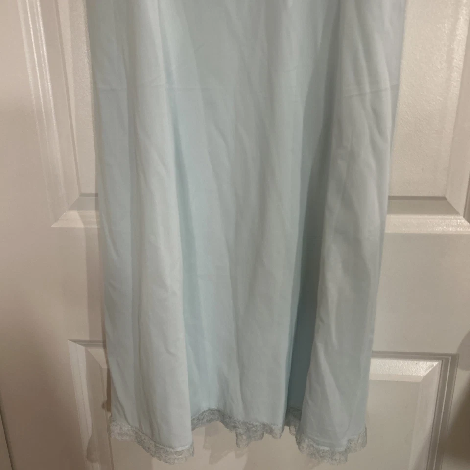 Винтаж 1960-х Aristocraft от Superior синий кружевной скольжения нейлона размер 34 - Изображение 2 из 4