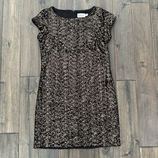 Eliza J Bronze Sequin Cap Sleeve Cocktail Dress 10 NWOT