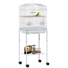 PawHut Bird Cage for Budgie Finch Canary Parakeet with Stand Tray