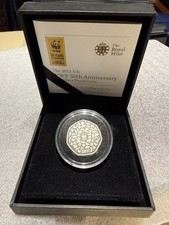 2011 WWF 50th Anniversary Pence Coin 50p Sterling Silver W Certificate In Case