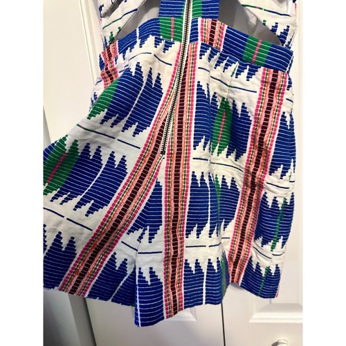 Woven Pattern Halter Romper, Sleeveless Jumpsuit, Unique Print, Casual Party - Picture 7 of 7