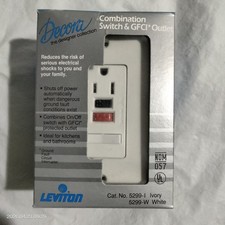 Lot of 4 Leviton 5299 Decora Combination Switch  GFCI Outlet 15A 125V NEW